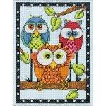 (image for) Mini Owl Trio Counted Cross Stitch Kit